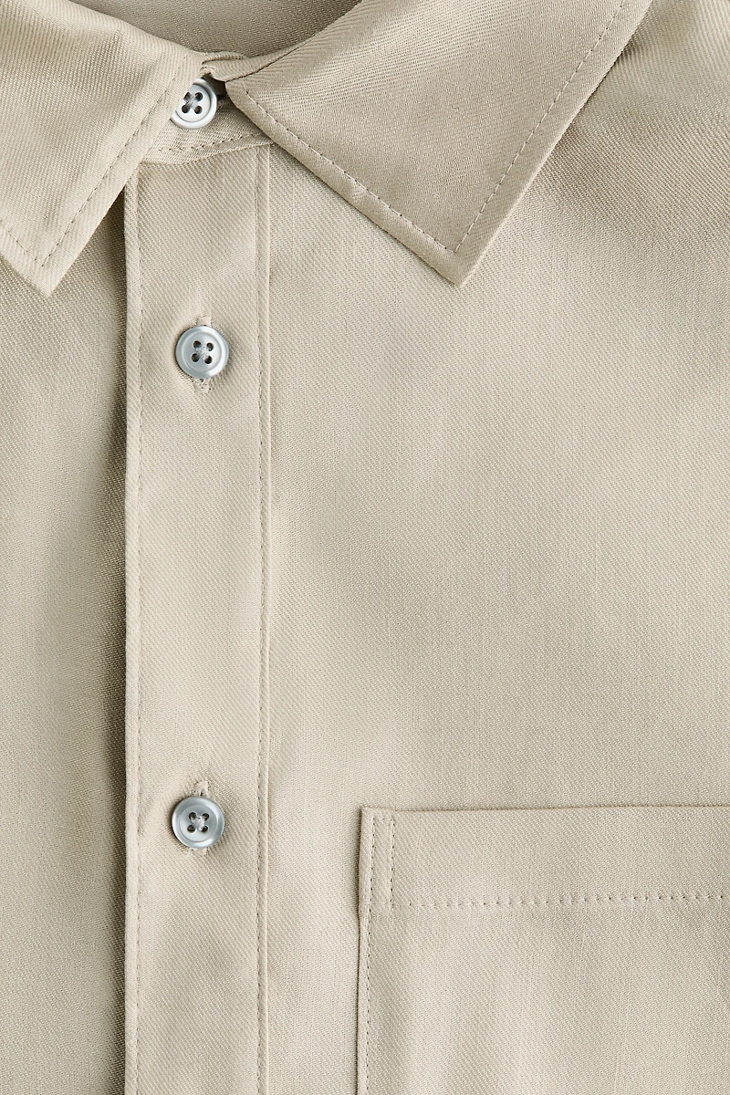 Regular-Fit Linen-Blend Shirt