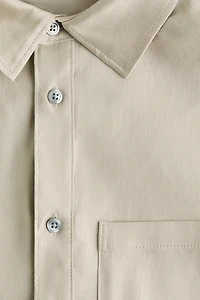 Regular-Fit Linen-Blend Shirt