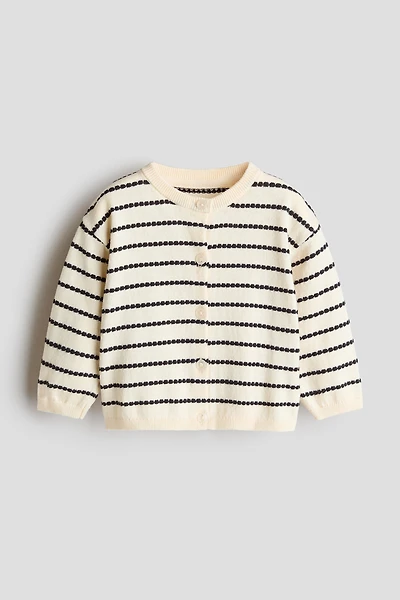 Textured Cotton-Knit Cardigan