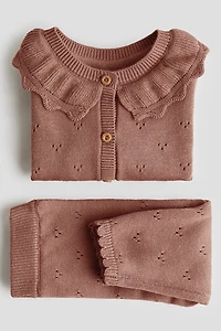 2-Piece Pointelle-Knit Cotton Set