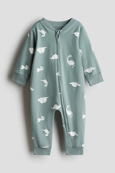 Patterned Pajama Jumpsuit