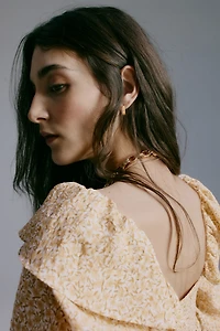 Flounce-Trimmed Blouse