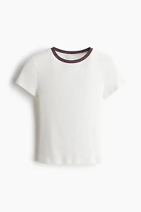 Rib-Knit T-Shirt