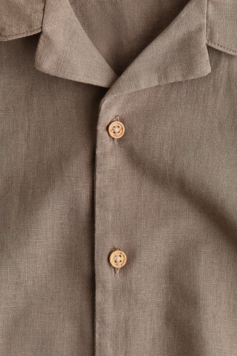 Linen-Blend Resort Shirt