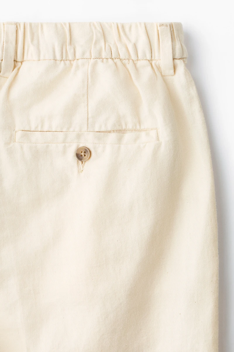 Loose-Fit Linen-Blend Pants