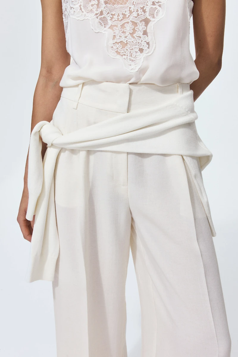Wide-Leg Dress Pants