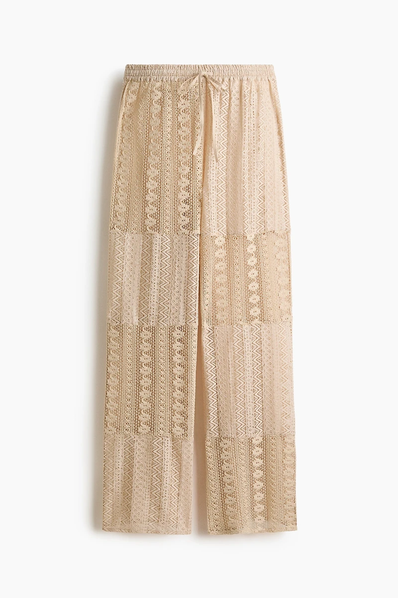 Pantalon en dentelle à cordon de serrage