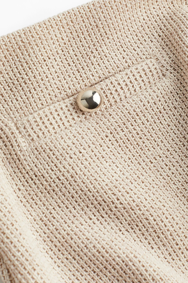 Textured-Knit Mini Skirt