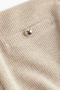 Textured-Knit Mini Skirt