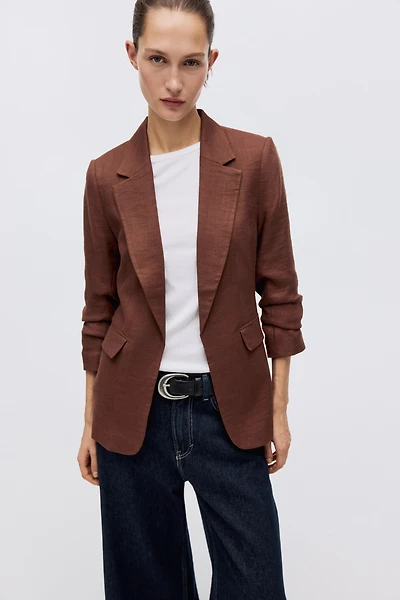 Gathered-sleeve Jacket