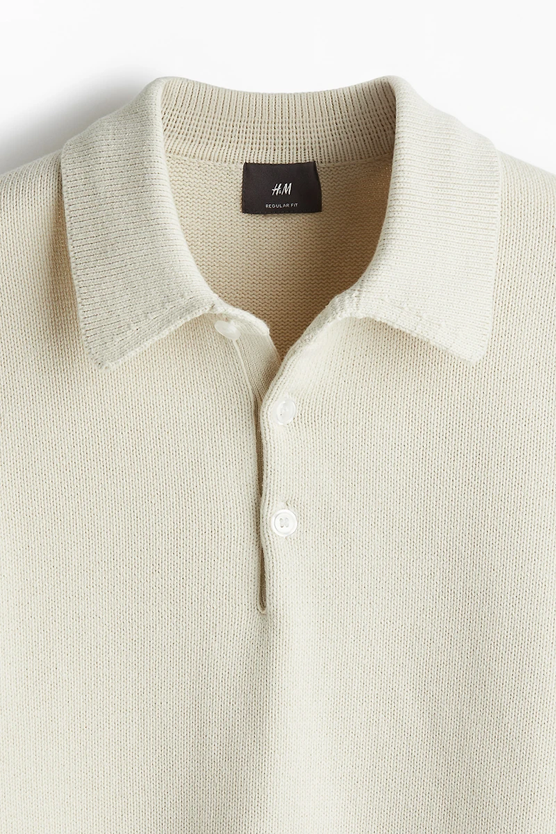 Regular-Fit Fine-Knit Polo Shirt