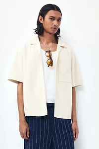 Chemise décontractée à col cubain