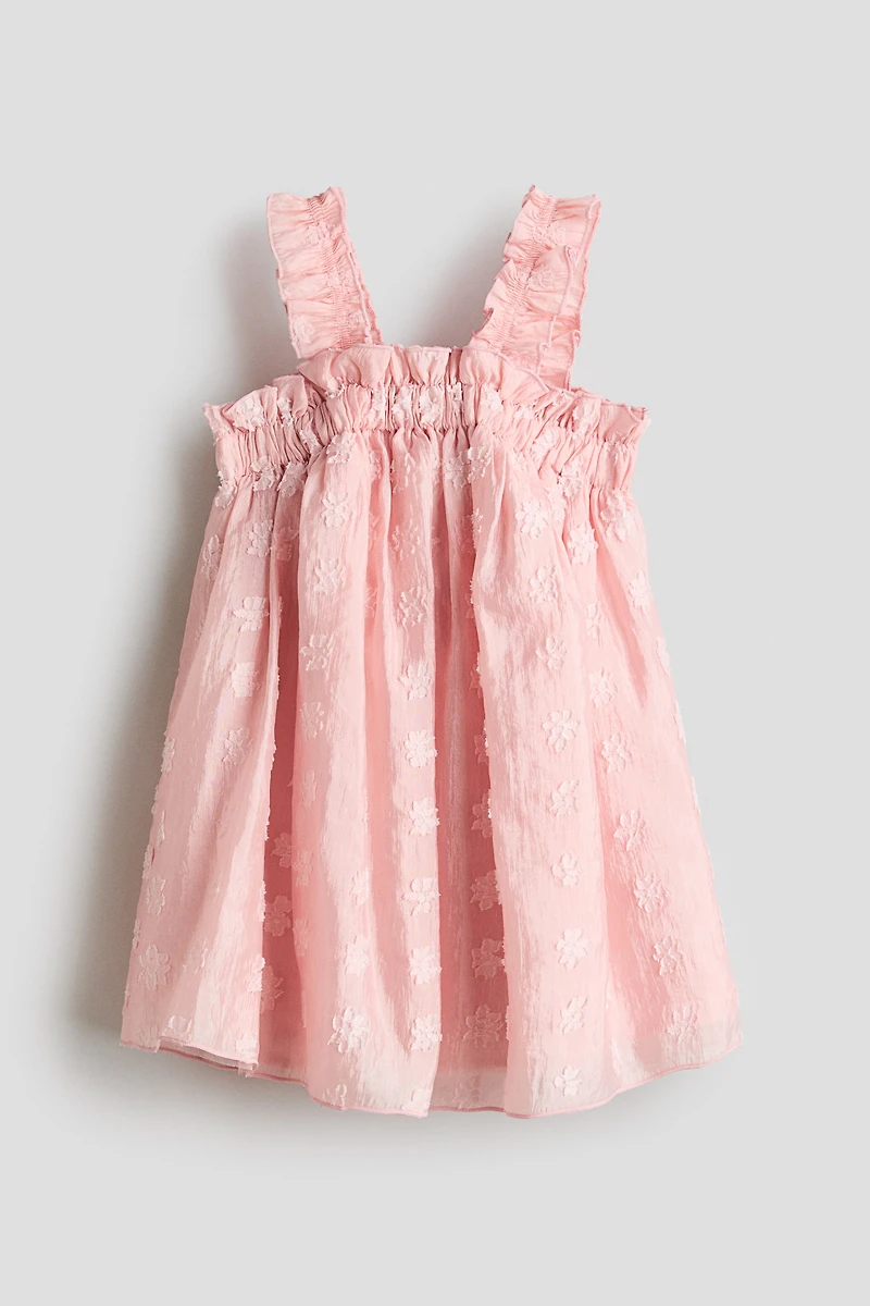 Robe jacquard volantée