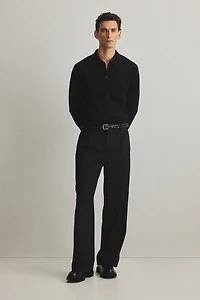 Regular-Fit Merino Wool Polo Shirt