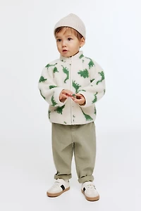 Printed Teddy Fleece Jacket