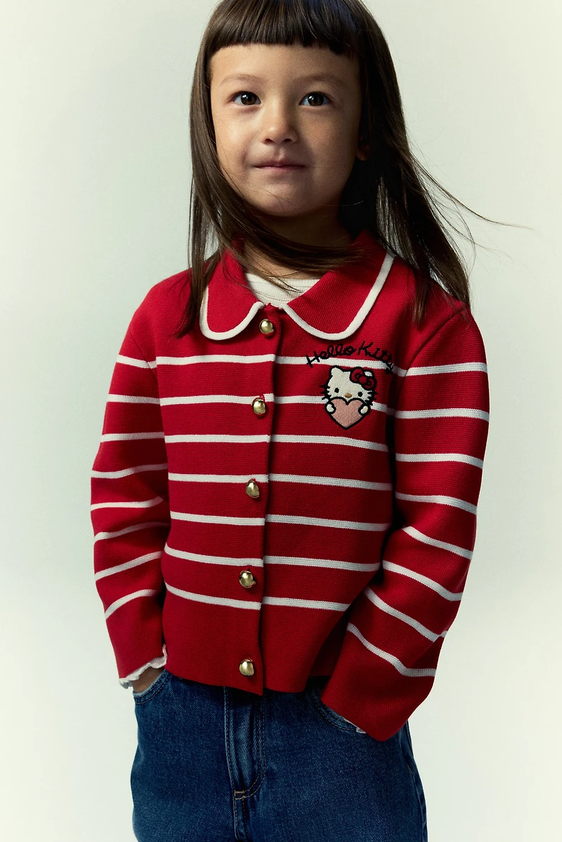 Cardigan en tricot avec détail brodé