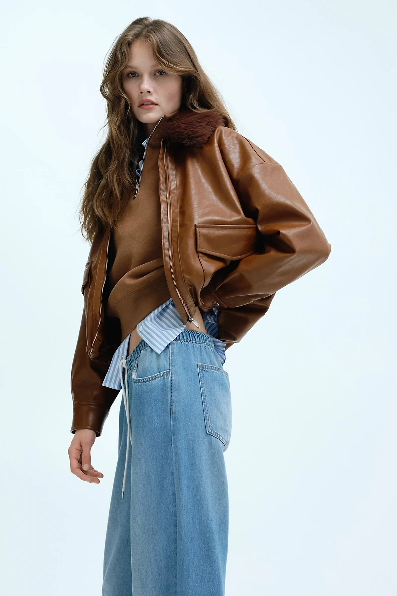 Denim Drawstring Pants