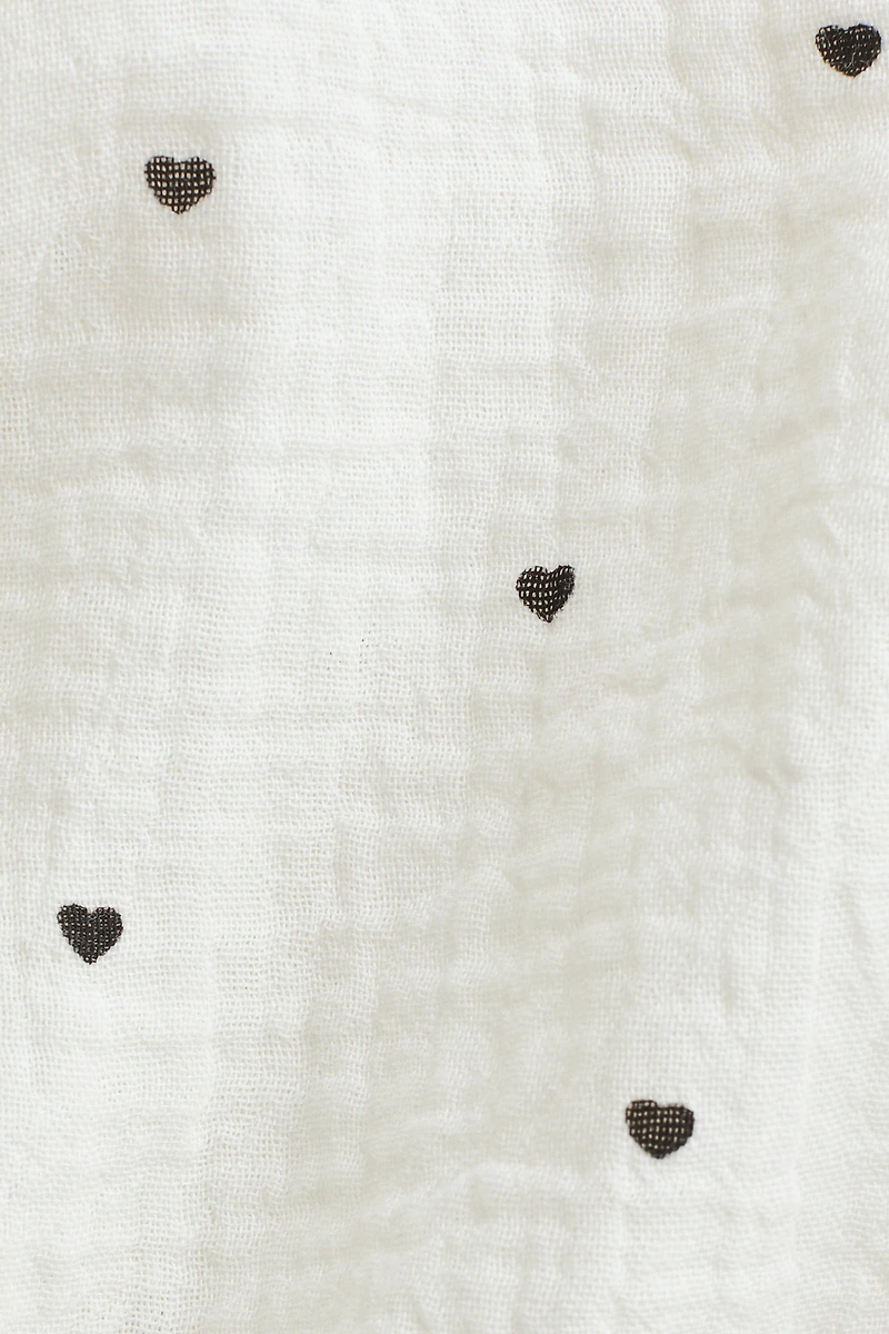 Patterned Muslin Blouse