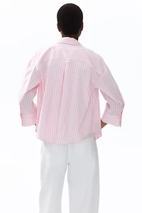 Chemise courte en popeline
