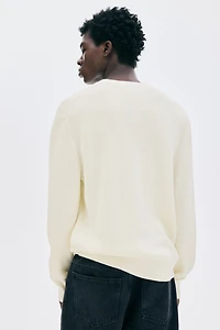 Chandail classique en tricot côtelé