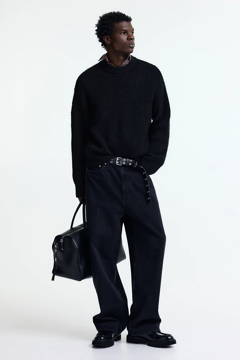 Chandail ample en tricot côtelé