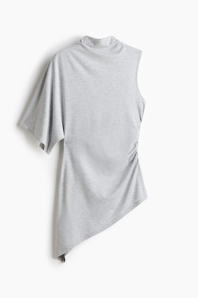 Haut asymétrique avec col cheminée