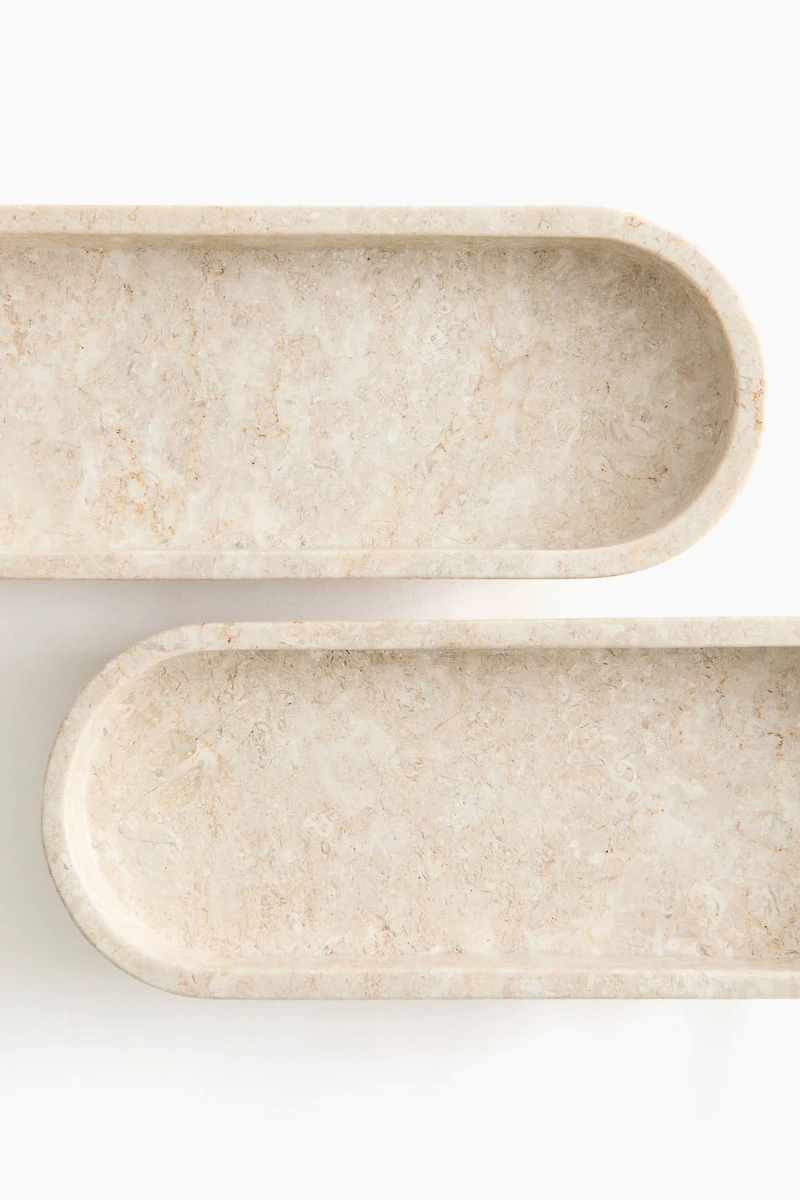 Plat ovale en marbre