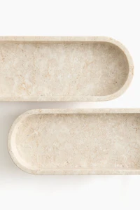 Plat ovale en marbre