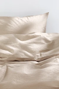 Seersucker Twin Duvet Cover Set