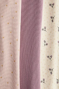 Lot de 3 leggings en coton côtelé