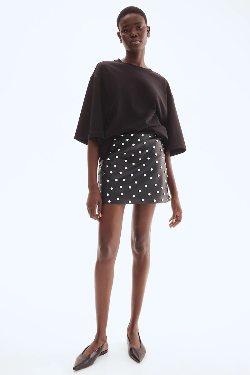 Studded mini skirt