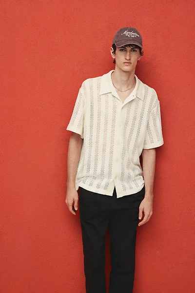 Chemise classique en tricot jacquard