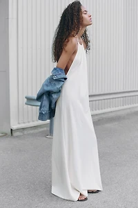 Drawstring Halterneck Dress