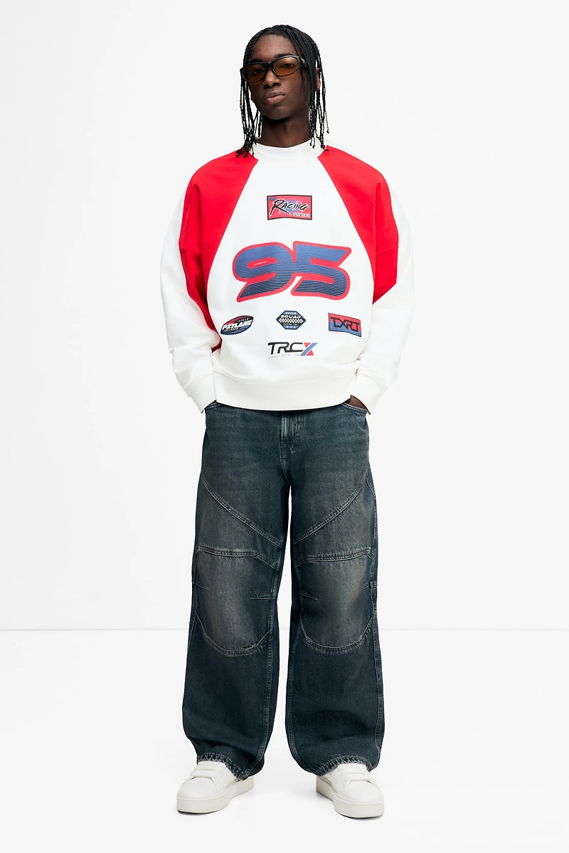 Oversized Printed Sweatshirt