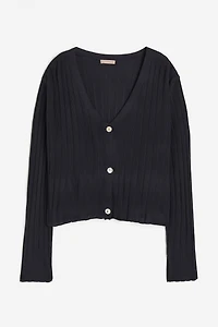 Rib-knit Cardigan