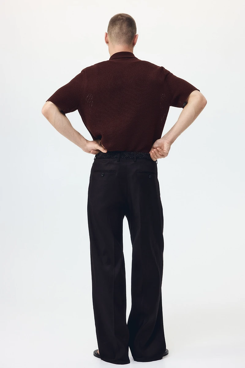 Chemise classique en tricot ajouré