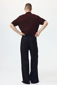 Chemise classique en tricot ajouré