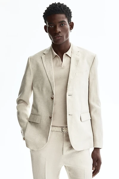 Slim-Fit Linen Jacket
