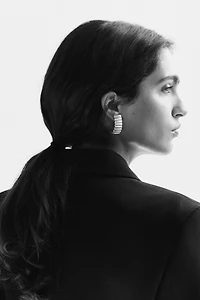 Fluted Two-Tone Earrings