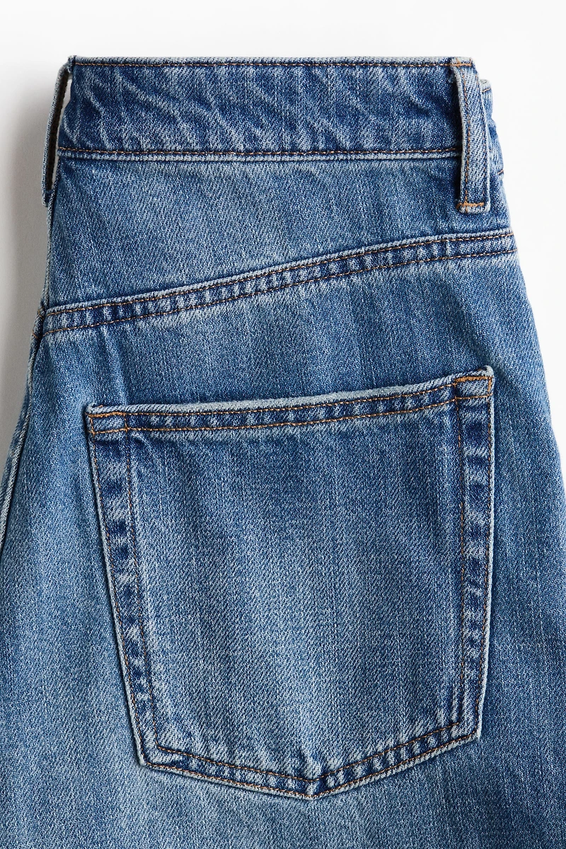 Denim Bermuda Shorts with Belt