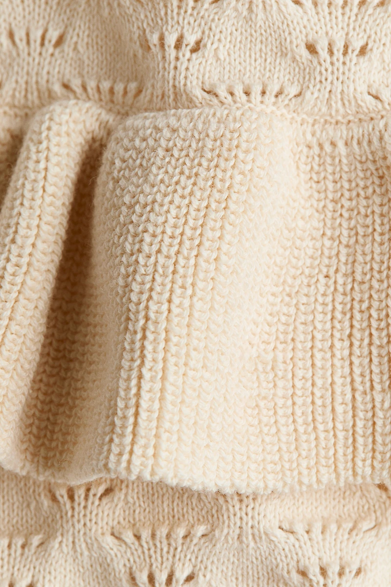 Pointelle-Knit Cotton Romper Suit