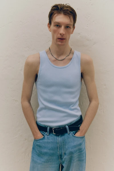 Slim Fit Ribbed Tank Top