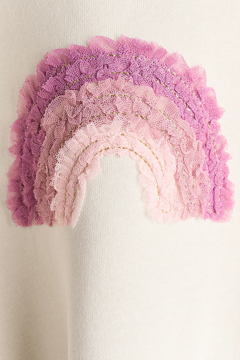 Sweatshirt Dress with Tulle Skirt