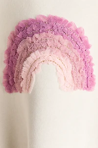 Sweatshirt Dress with Tulle Skirt