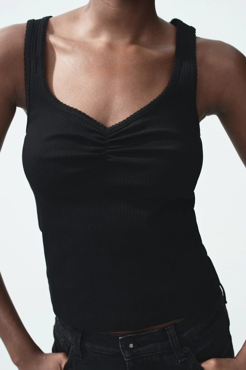 Ribbed Cotton Tank Top