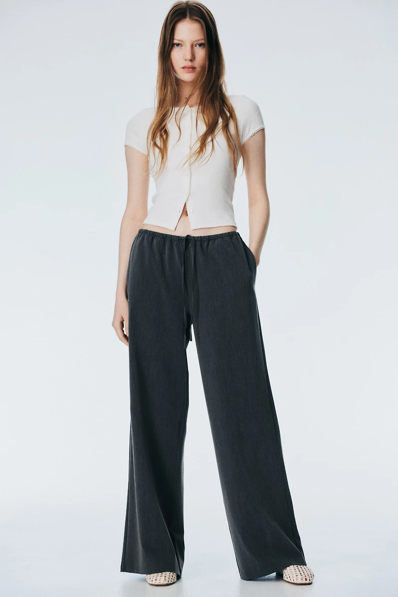 Twill Drawstring Pants