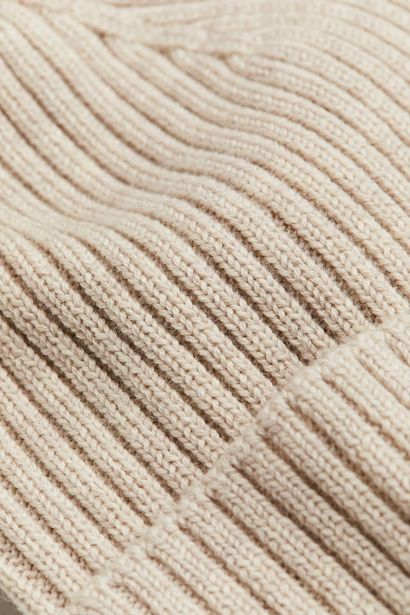 Wool-knit beanie