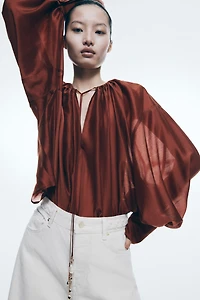Lyocell-Blend Blouse