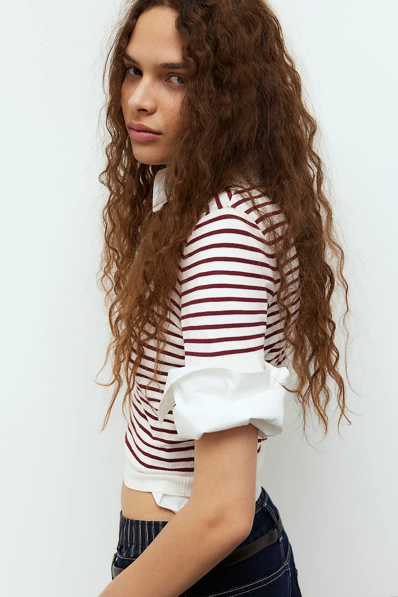 T-shirt en fin tricot