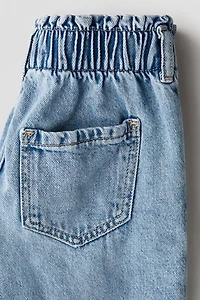 Wide Leg Paper-bag Jeans